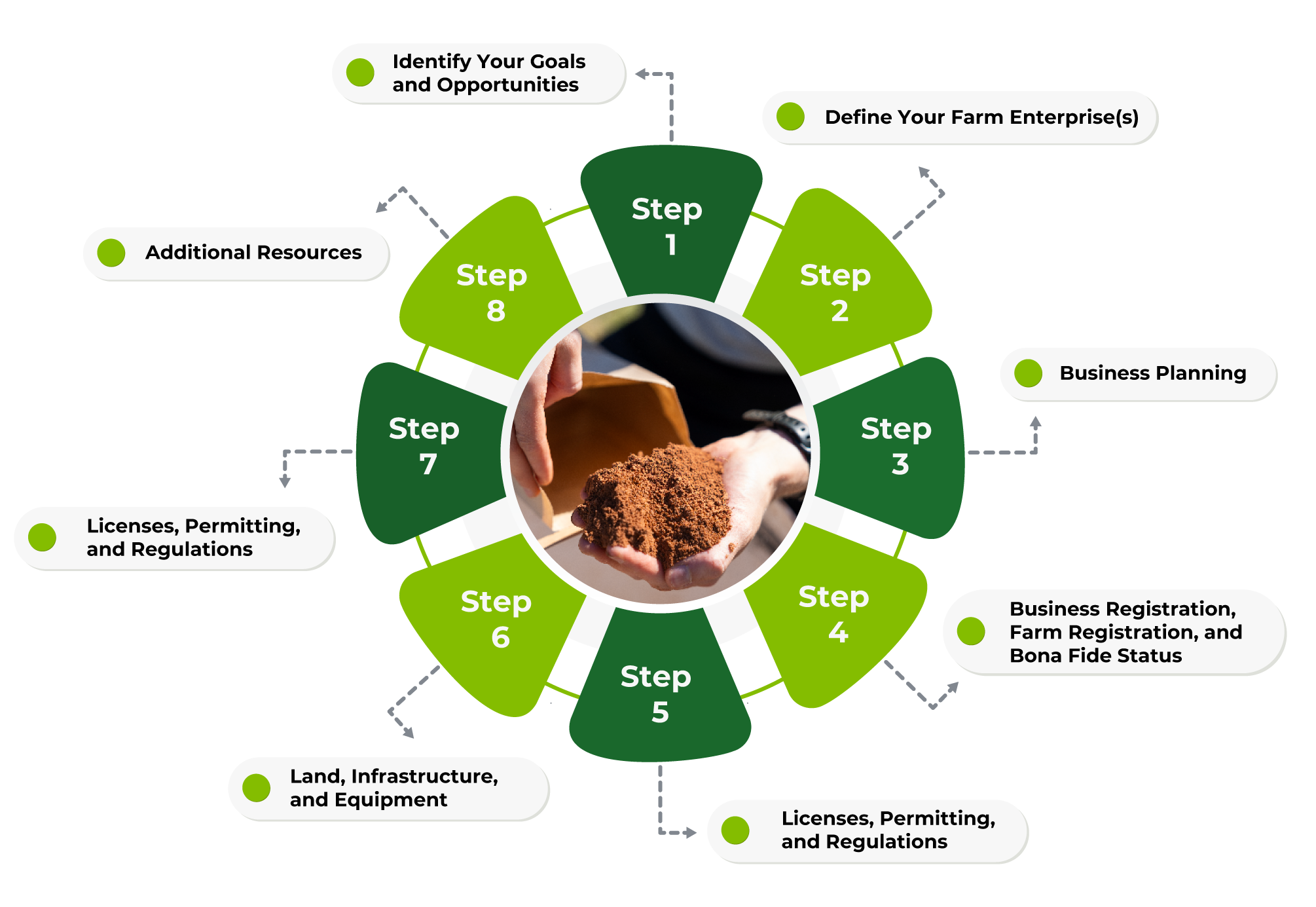 Inforgraphics with the first steps